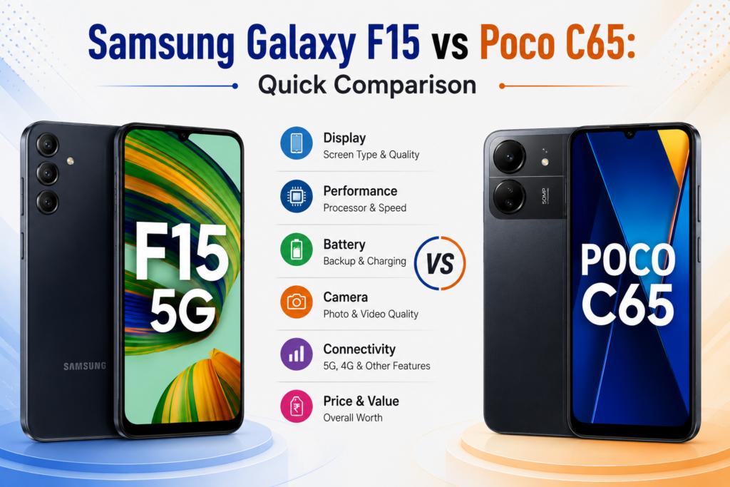 Samsung Galaxy F15 vs Poco C65
