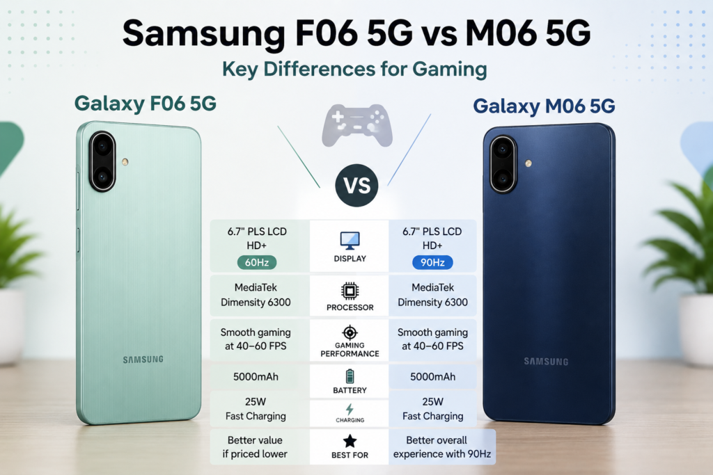 Samsung Galaxy F06 5G vs M06 5G - inner image